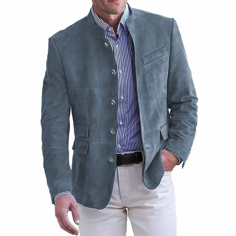 Herren elegante Wildlederjacke