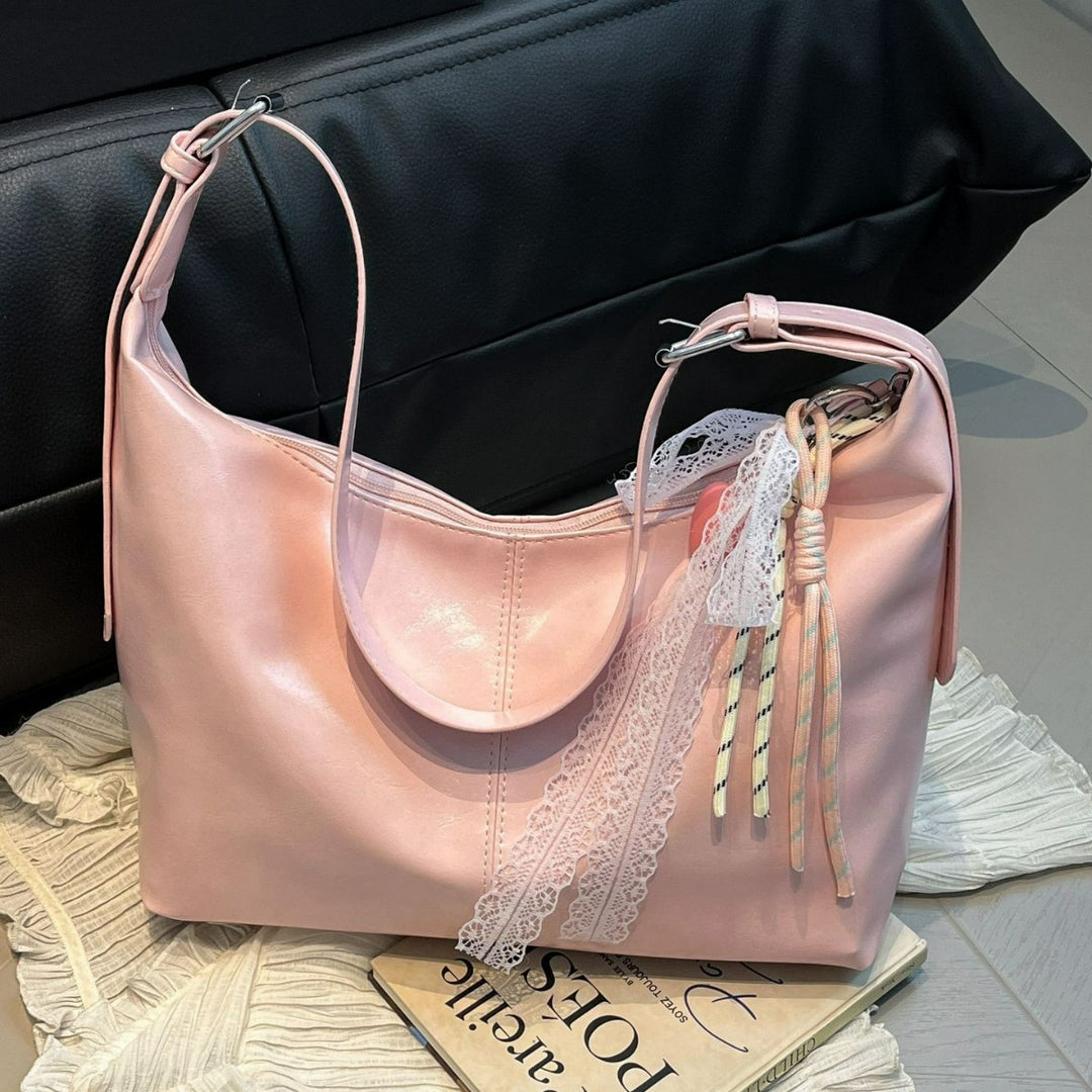 Damen Schultertasche mit verspieltem Dekor und verstellbarem Gurt Nord Taschen