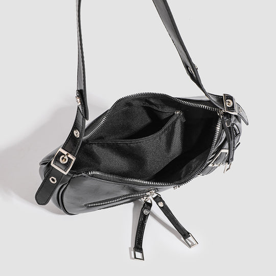 Damen Designer Umhängetasche mit stilvollen Schnallen und praktischen Reißverschlüssen Nord Taschen
