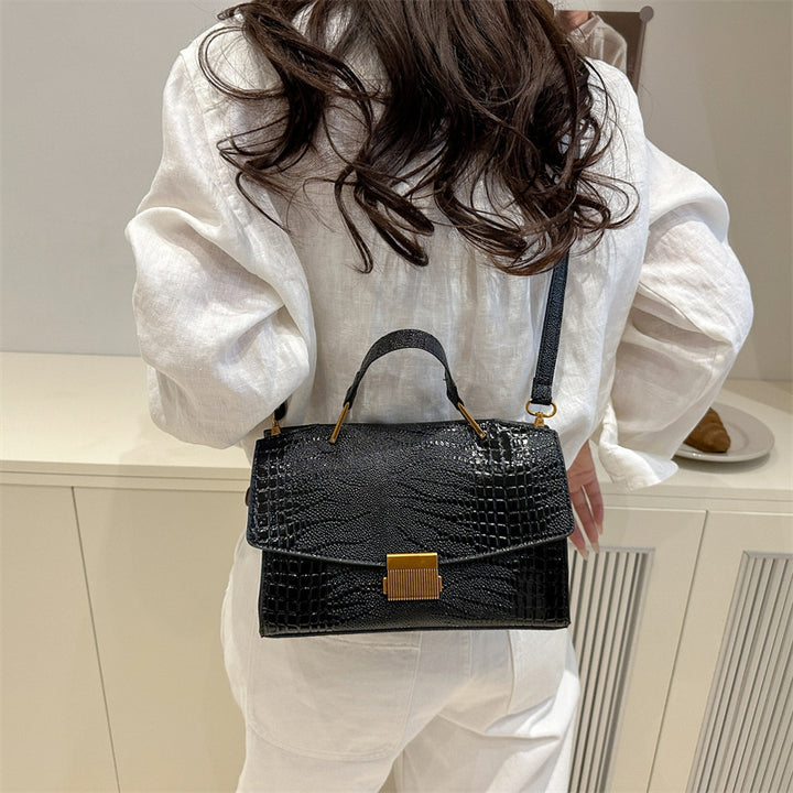 Damen elegante Umschlagtasche mit edlem Krokodilleder-Effekt Nord Taschen