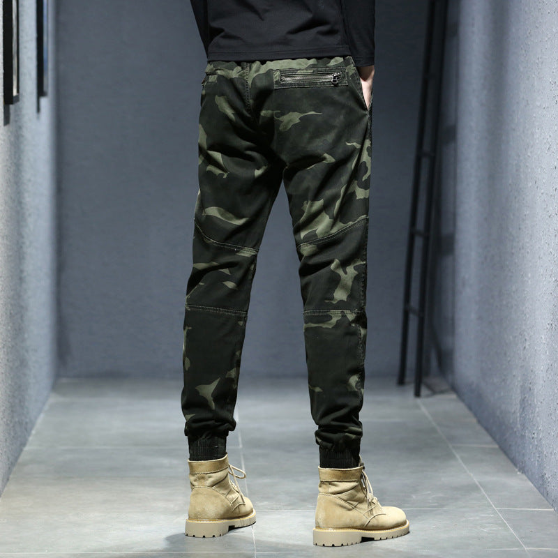 Herren Camouflage-Utility-Joggerhose mit verstärkten Kniepaneelen, verdeckten Reißverschlusstaschen und elastischem Knöchelabschluss Nord Taschen