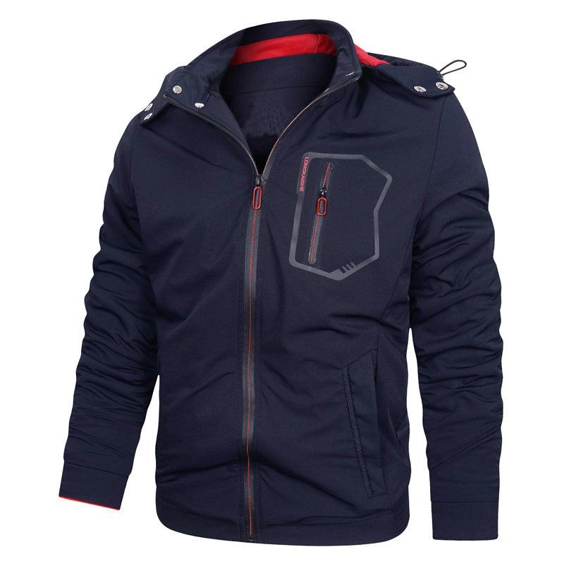Herren Softshell-Utilityjacke mit abnehmbarer Kapuze, winddichter Membran und Reißverschluss-Brusttasche Nord Taschen