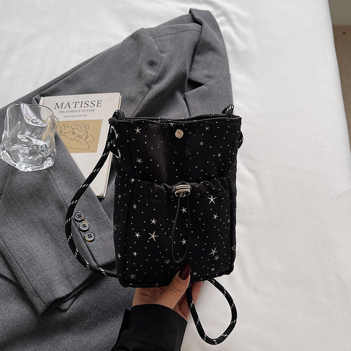 Damen Trendige Umhängetasche aus hochwertigem Material mit funkelndem Sternendesign Nord Taschen