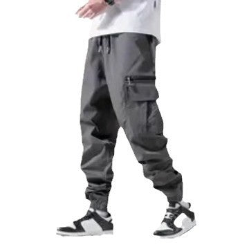 Herren Twill-Cargo-Jogginghose mit Reißverschluss-Beintasche & Tunnelzugbund Nord Taschen