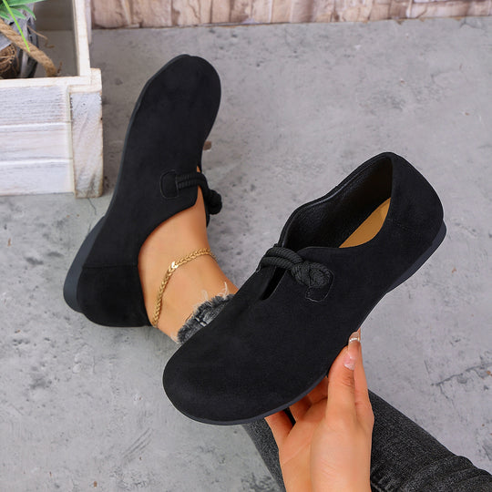 Damen  komfortable Slipper aus Veloursoptik mit dekorativem Knotenriegel und weich gepolstertem Fußbett Nord Taschen
