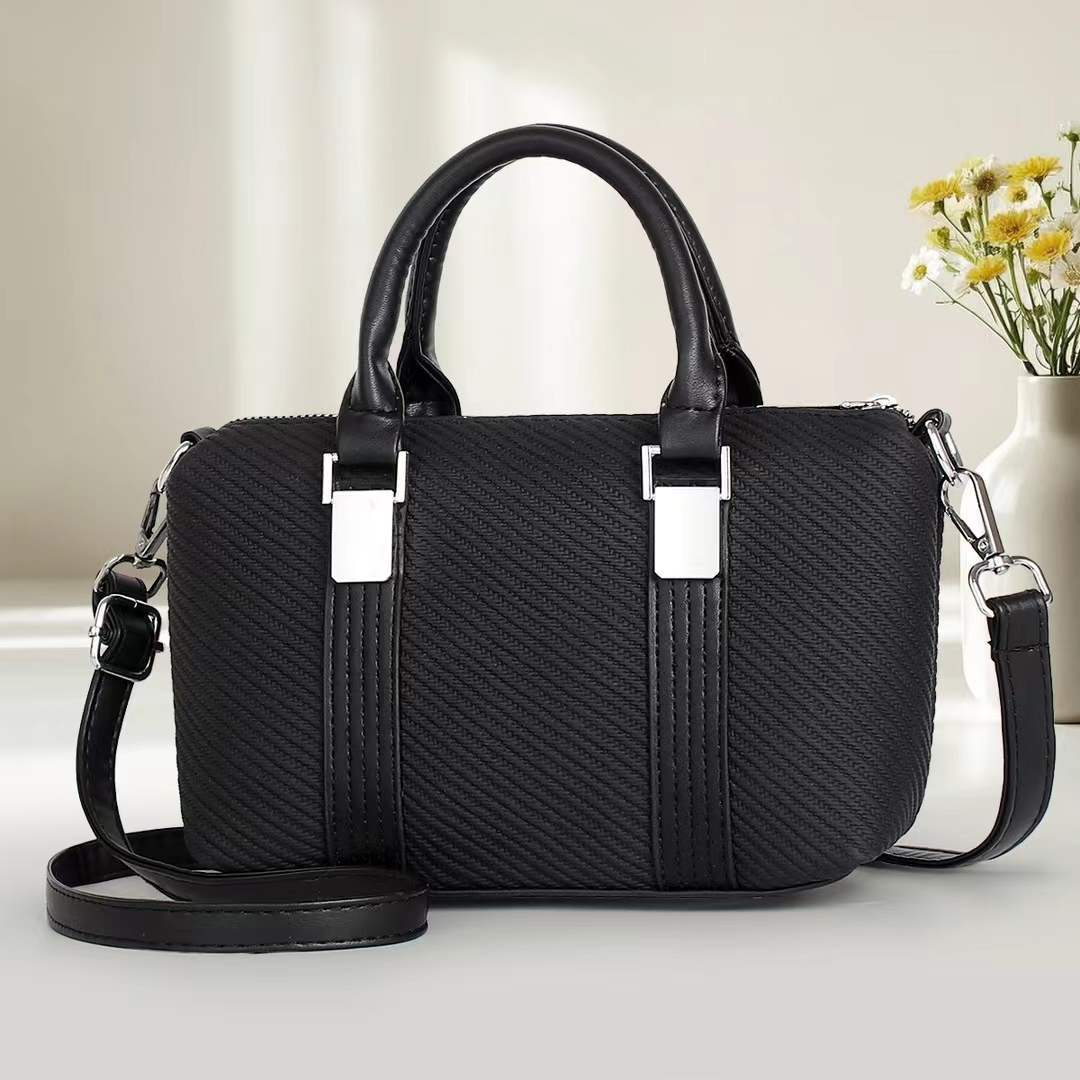 Damen Handtasche mit strukturiertem Obermaterial und abnehmbaren Schulterriemen Nord Taschen