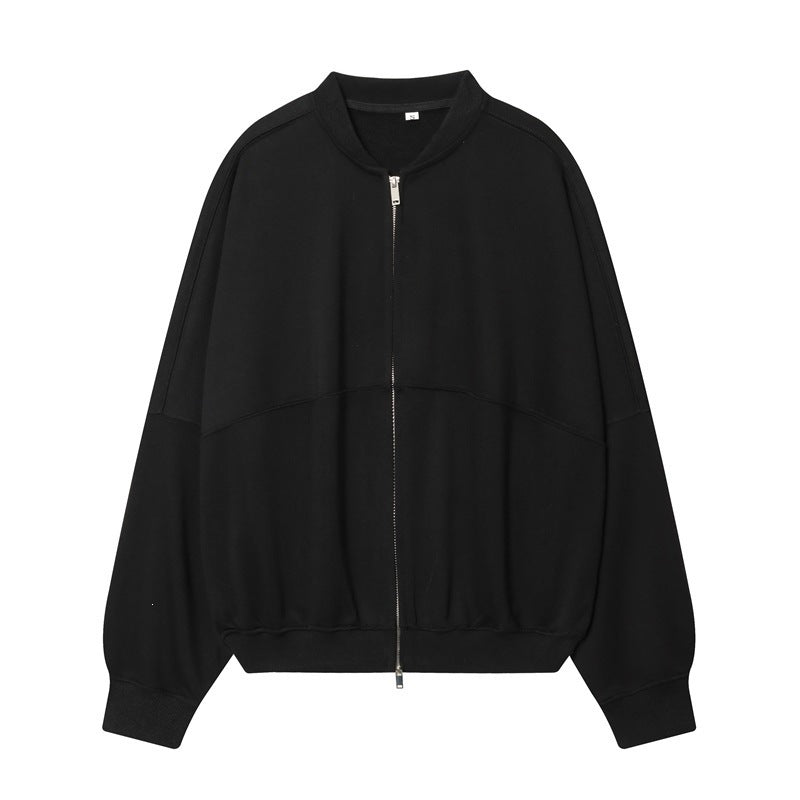Damen Oversize-Sweatjacke mit Zwei-Wege-Reißverschluss und geripptem Bund Nord Taschen