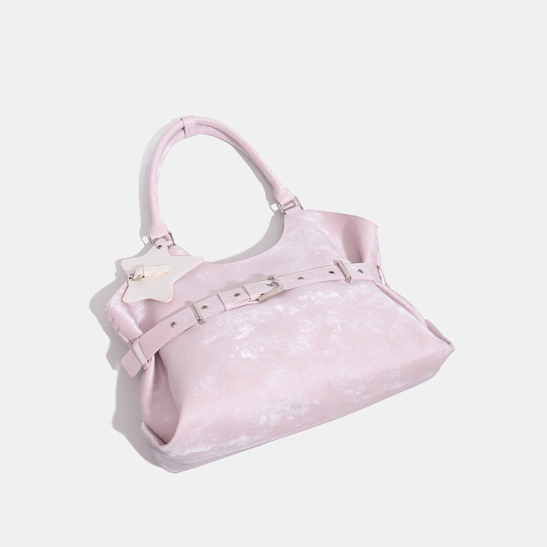 Damen oversized Shopper-Tasche mit abnehmbarer Gurte und trendigem Sternanhänger Nord Taschen