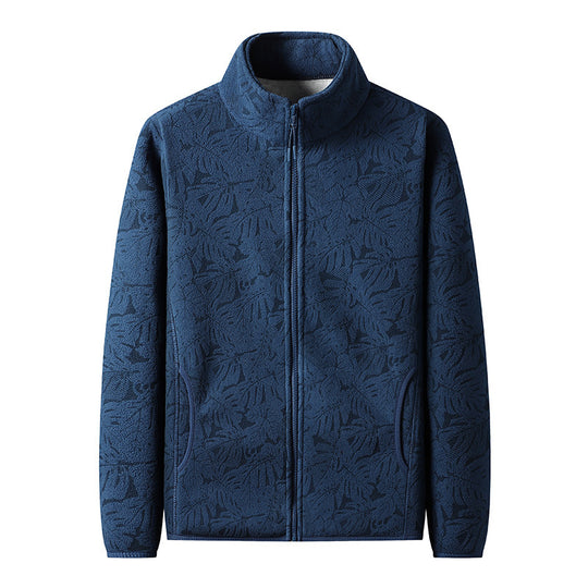 Damen Fleecejacke mit durchgehendem Reißverschluss und floraler Jacquard-Struktur Nord Taschen