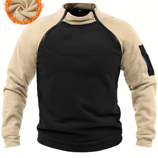 Herren Thermo-Fleecepullover mit Schulter-Reißverschlüssen & Ärmeltasche Nord Taschen