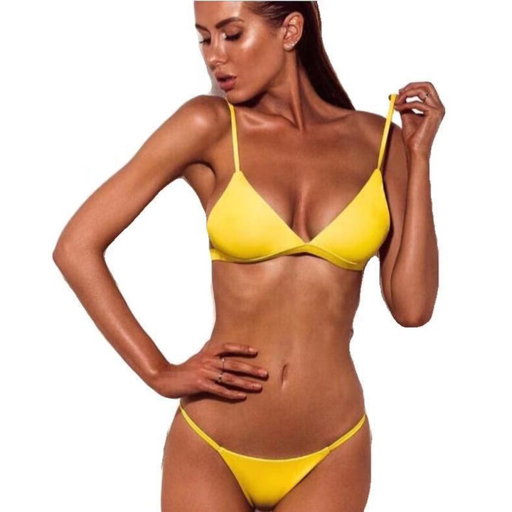 Damen Minimalistisches Triangel-Bikini