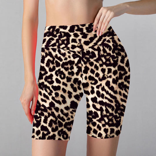 Damen Sportliche Hochbund-Radlerhose mit glänzendem Finish