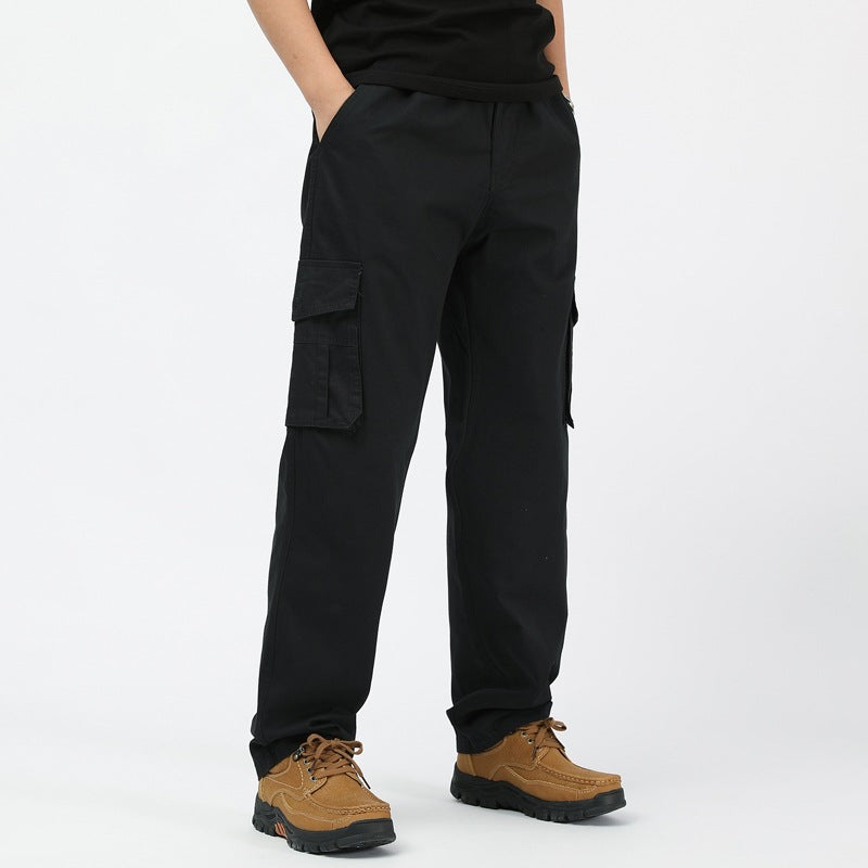Herren Utility-Cargohose mit weitem Schnitt, mehrfachen Klappentaschen & geradem Bein Nord Taschen