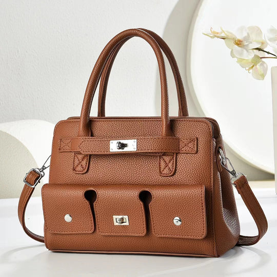 Damen Handtasche mit praktischem Fächersystem und abnehmbarem Schulterriemen Nord Taschen