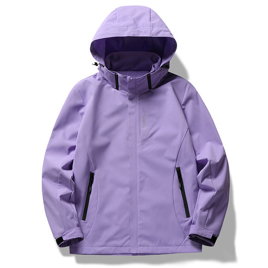 Herren technische Softshell Regenjacke mit Kapuze, wind- und wasserabweisender Membran und verdeckten Reißverschlüssen Nord Taschen