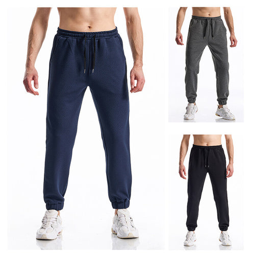 Herren Texturierte Jogginghose mit elastischem Bund, Tunnelzug und gebündeltem Beinabschluss Nord Taschen
