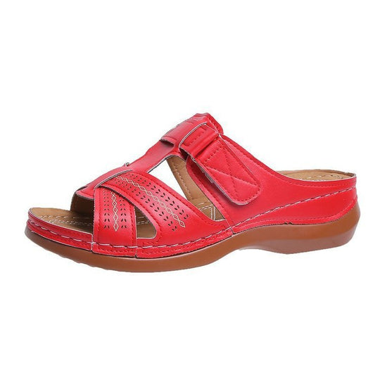 Damen Komfortable Sandalen mit verstellbaren Riemen und anatomischer Fußbett