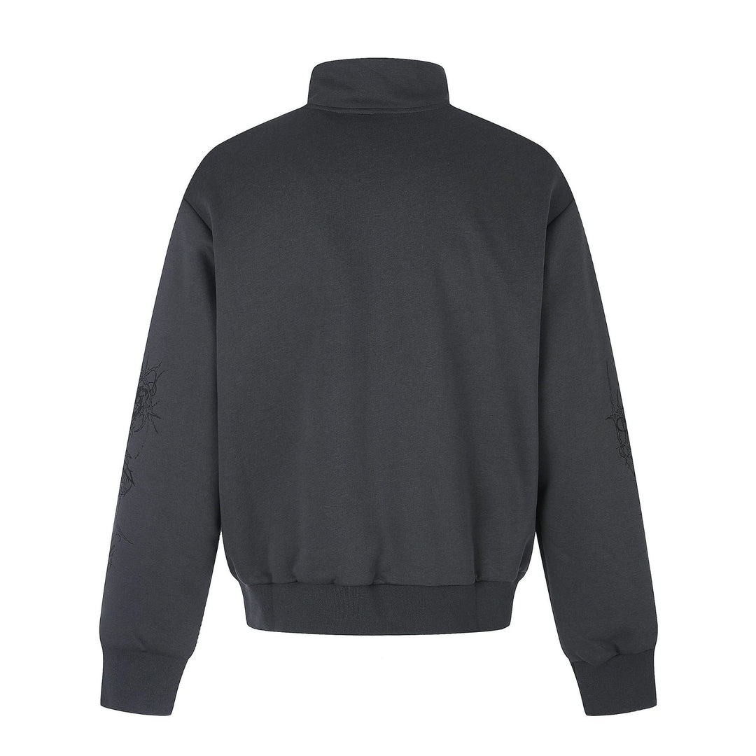 Damen Oversize-Sweatjacke mit Stehkragen und Leoparden-Print Nord Taschen
