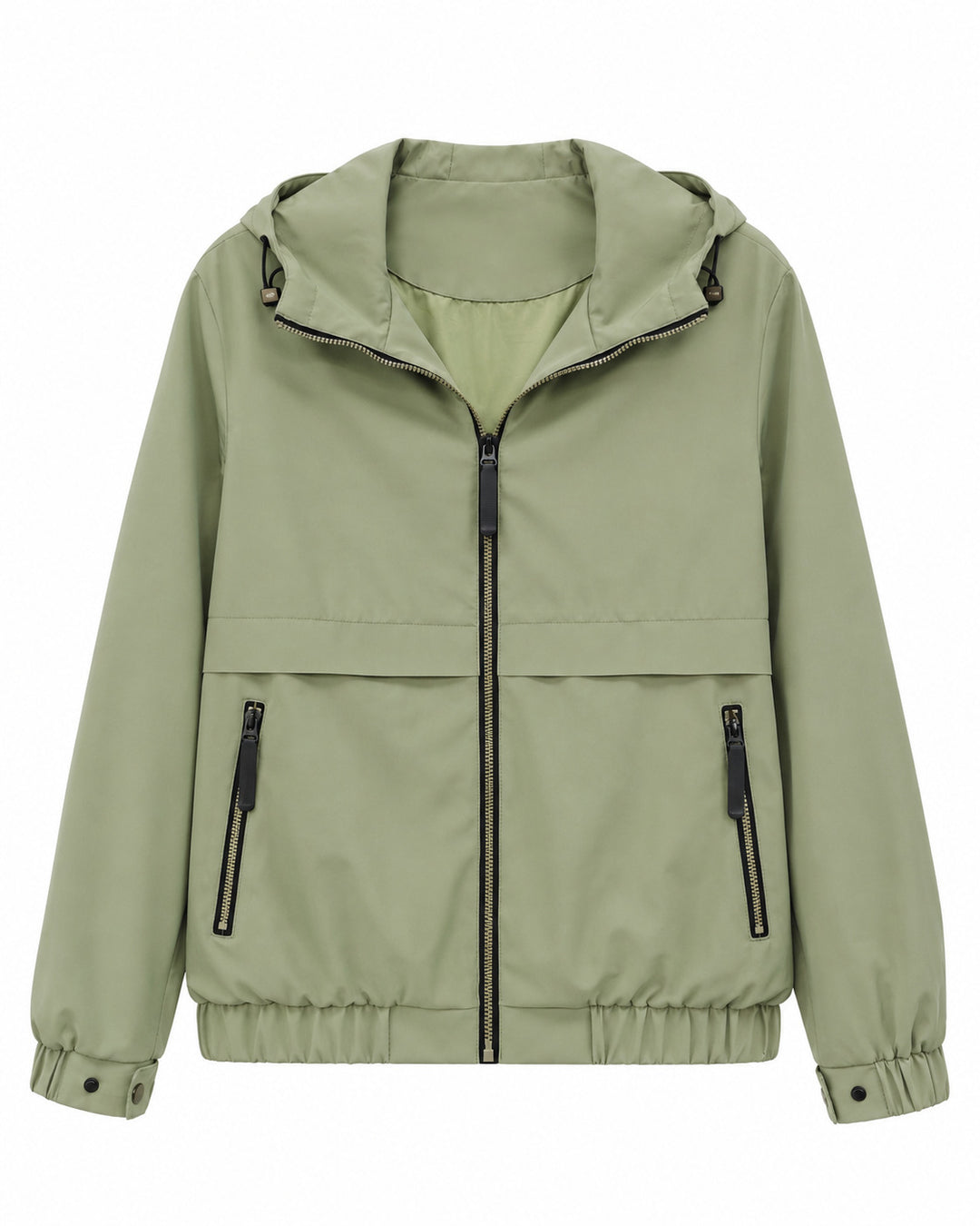 Damen Leichte Kapuzen‑Windjacke mit wasserabweisender Beschichtung, Reißverschluss und elastischem Saum Nord Taschen