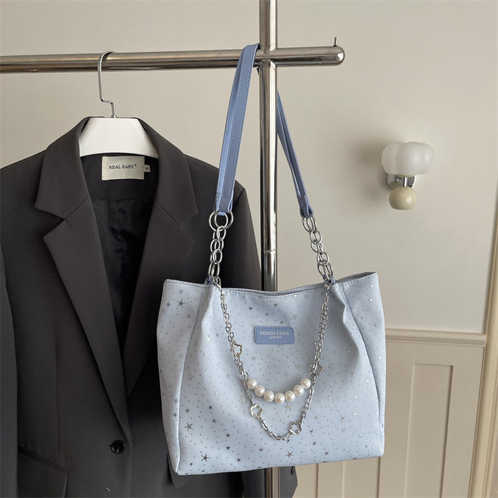 Damen bequeme Schultertasche mit dekorativem Kettendetail Nord Taschen