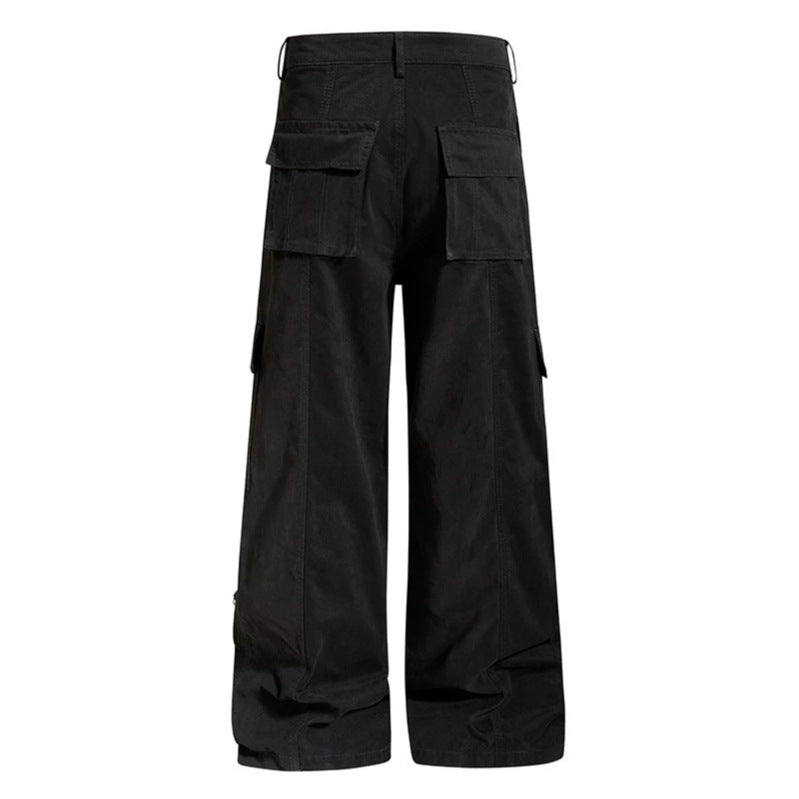 Damen Weite Cargo-Culottehose mit Multi-Taschen und Druckknopf-Seitenverstellung Nord Taschen