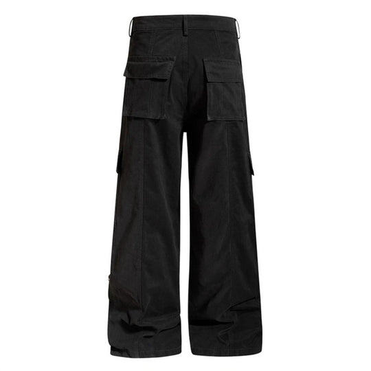 Damen Weite Cargo-Culottehose mit Multi-Taschen und Druckknopf-Seitenverstellung Nord Taschen