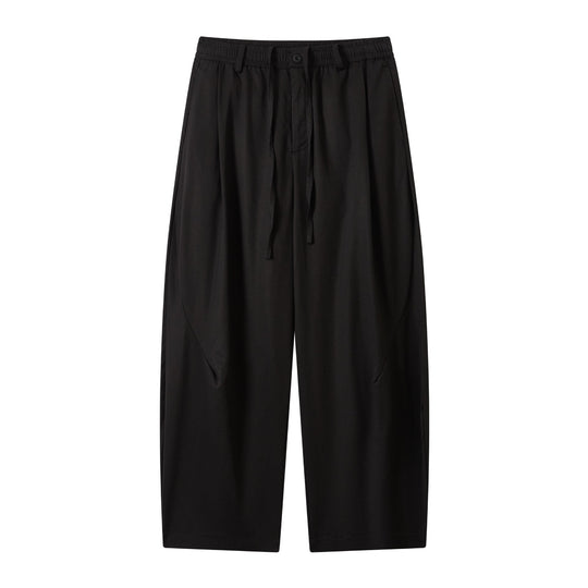 Damen weite Culotte-Hose mit elastischem Bund und Tunnelzug Nord Taschen