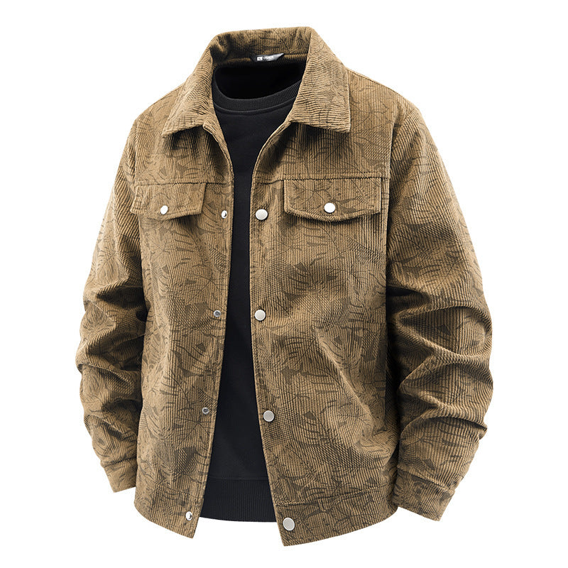 Herren Gemusterte Baumwolljacke Nord Taschen