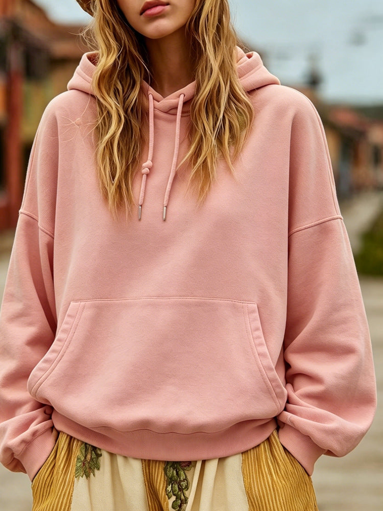 Damen Oversize-Kapuzenpullover mit Kängurutasche und Relaxed-Fit Nord Taschen