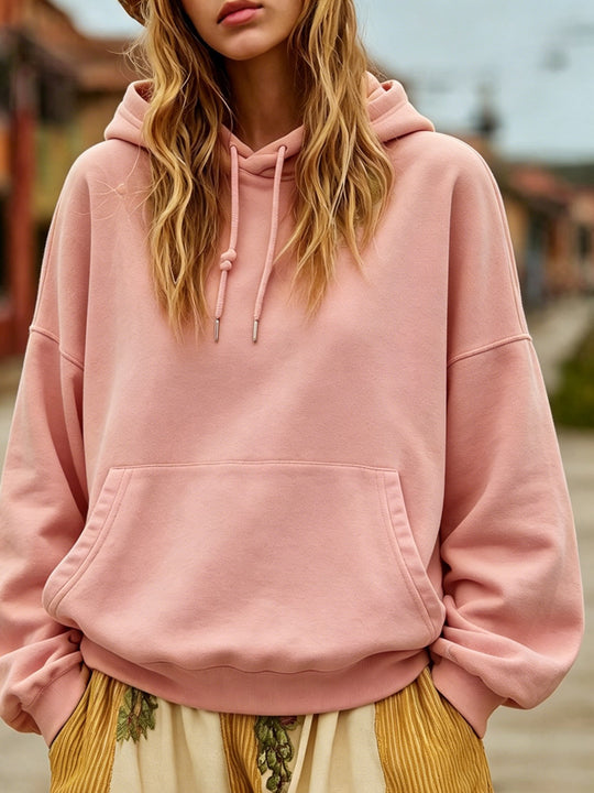 Damen Oversize-Kapuzenpullover mit Kängurutasche und Relaxed-Fit Nord Taschen
