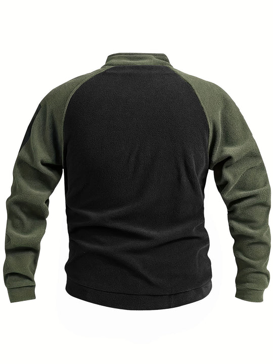 Herren Thermo-Combat-Fleece-Pullover mit verstärkter Brustplatte und Ärmel-Reißverschluss Nord Taschen