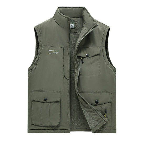 Herren Leichte Outdoor-Weste mit hochschließendem Kragen und praktischen Taschen Nord Taschen