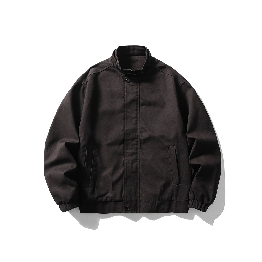Herren Kurz geschnittene funktionale Canvas-Blousonjacke mit hohem Stehkragen Nord Taschen