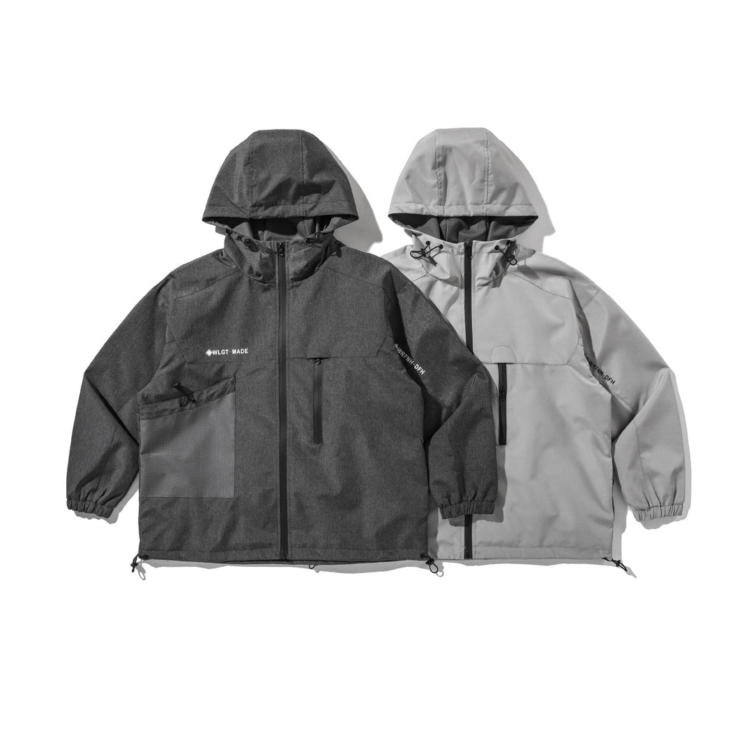 Unisex Technische Shelljacke mit Kapuze, Utility‑Taschen und Kordelzug Nord Taschen