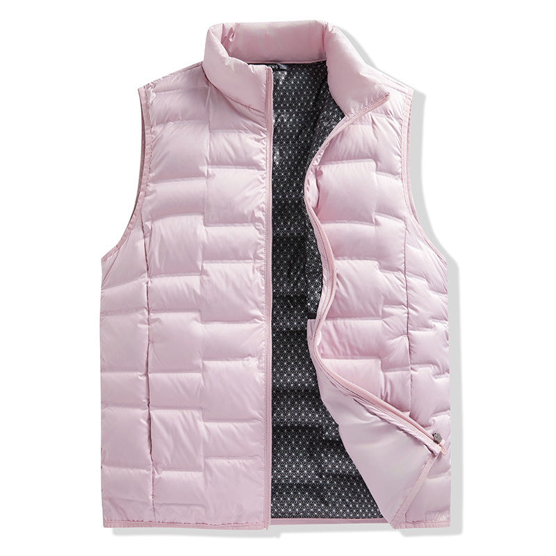 Herren Ultraleichte gesteppte Thermoweste mit reflektierendem Innenfutter und Stehkragen Nord Taschen