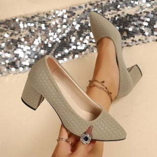 Damen Stilvolle Blockabsatz-Pumps