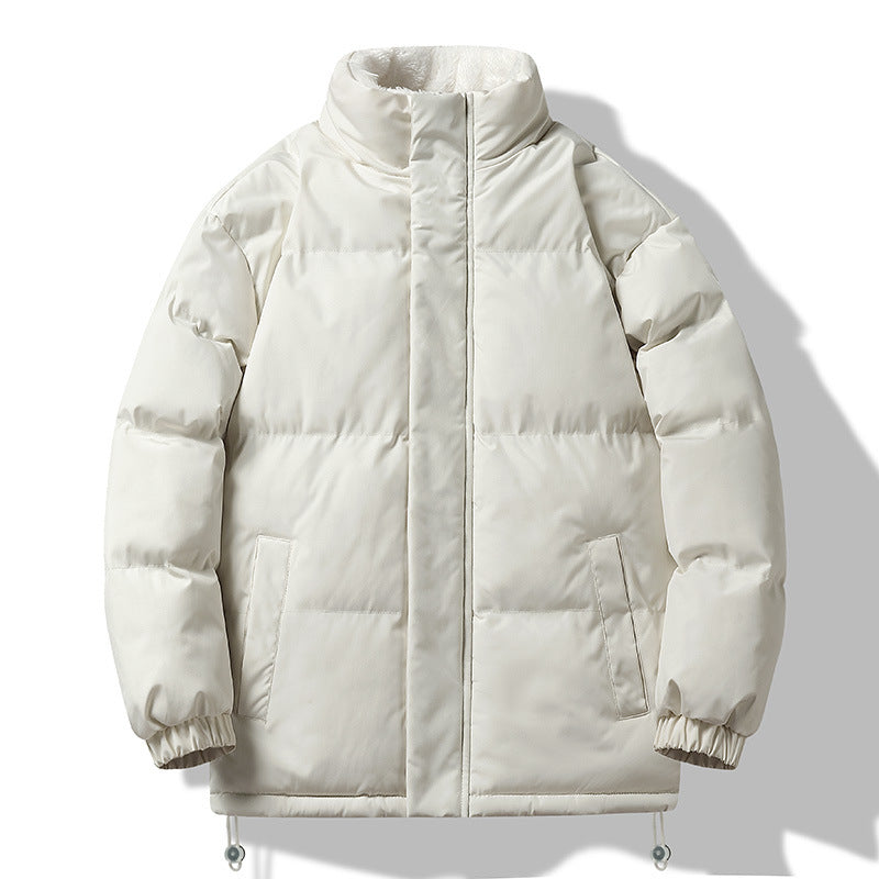Herren weit geschnittene wattierte Steppjacke mit hochschließendem Kragen und Sherpa-Innenkragen Nord Taschen