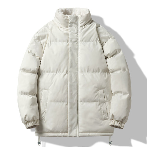 Herren weit geschnittene wattierte Steppjacke mit hochschließendem Kragen und Sherpa-Innenkragen Nord Taschen