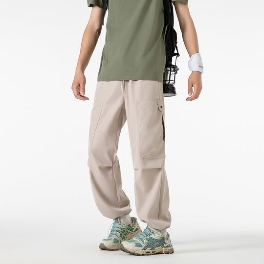 Herren Extraweite Utility-Cargohose im Joggerstil mit Tunnelzugbund und verstellbaren Beinabschlüssen Nord Taschen