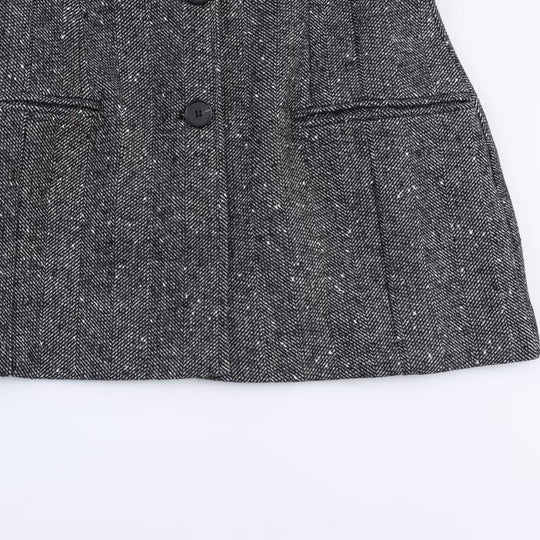 Damen Weite Wolloptik-Bundfaltenhose mit hoher Taille und Bügelfalte Nord Taschen