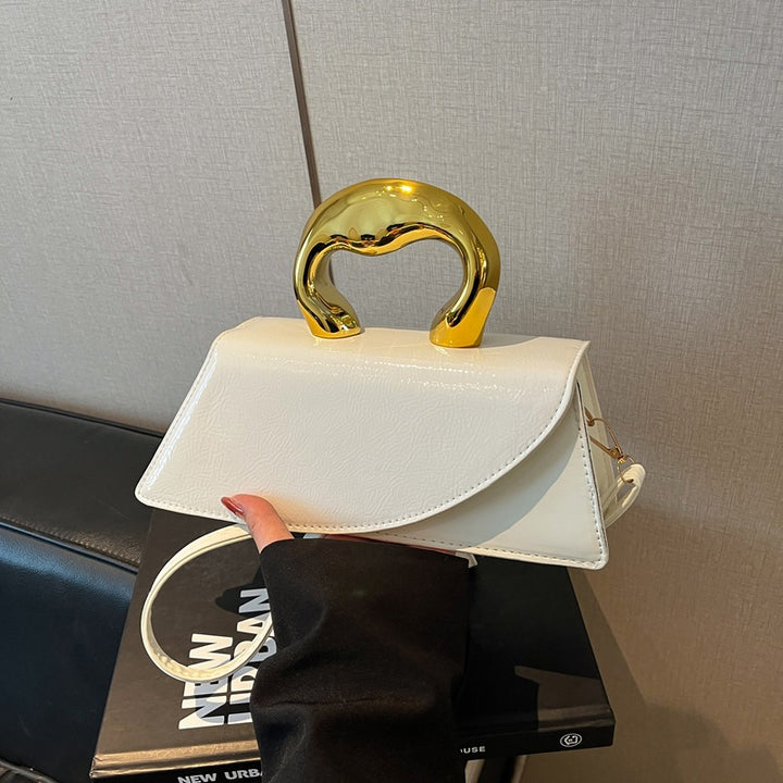Damen Handtasche mit elegantem Goldgriff Nord Taschen