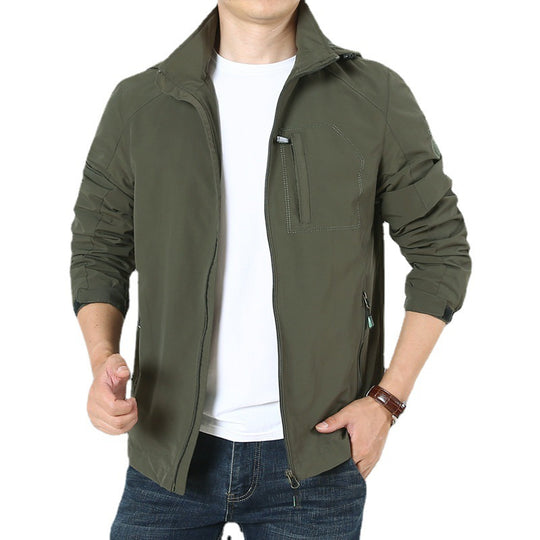 Herren leichter atmungsaktiver Fieldparka mit Mesh‑Futter und Kapuze Nord Taschen