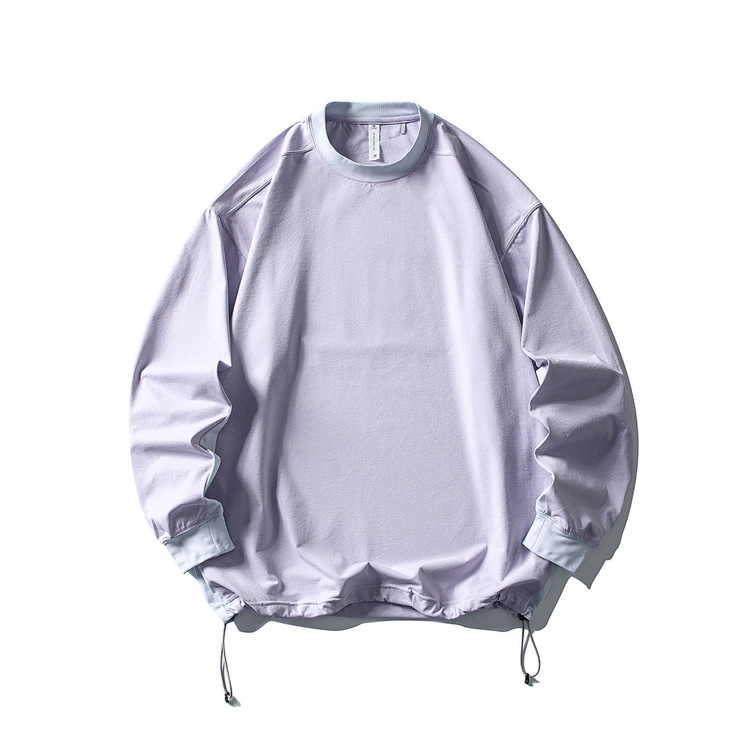 Unisex Oversize-Fleecepullover mit Kordelzugsaum und Kontrastkragen Nord Taschen