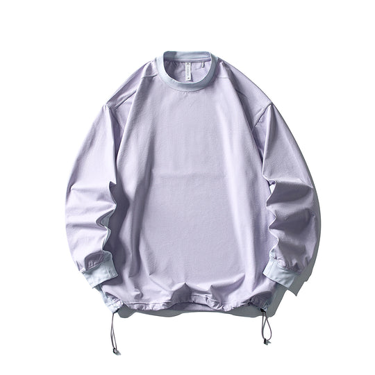 Unisex Oversize-Fleecepullover mit Kordelzugsaum und Kontrastkragen Nord Taschen