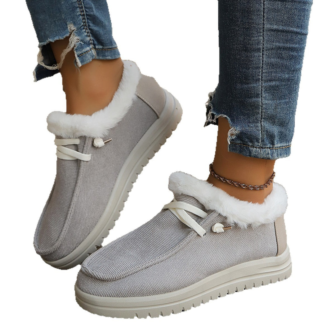 Damen Gefütterte Slip-On-Pantoletten mit Teddyfutter und profilierter Plateau-Sohle Nord Taschen