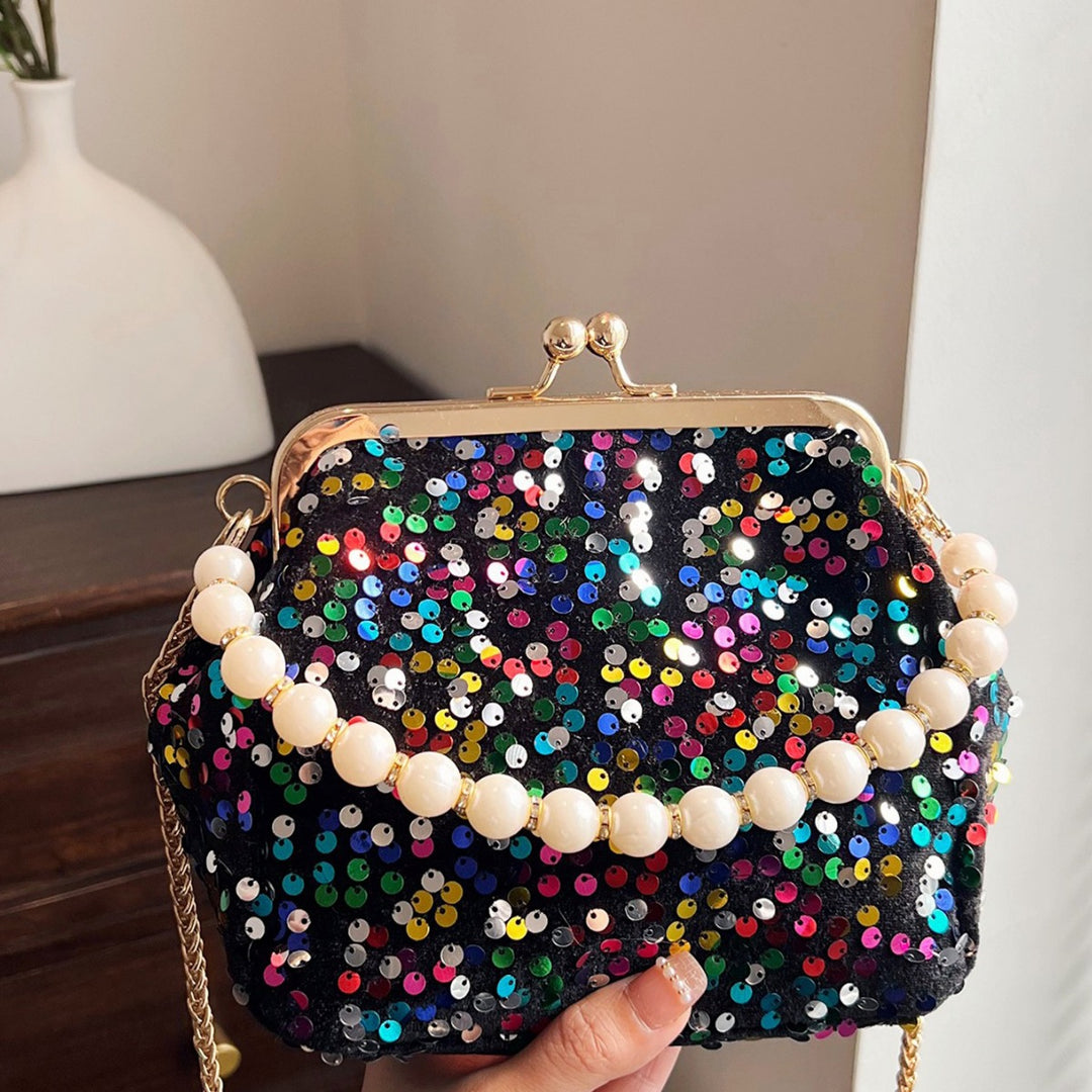 Damen Glamouröse Clutch-Tasche mit Perlenakzenten Nord Taschen