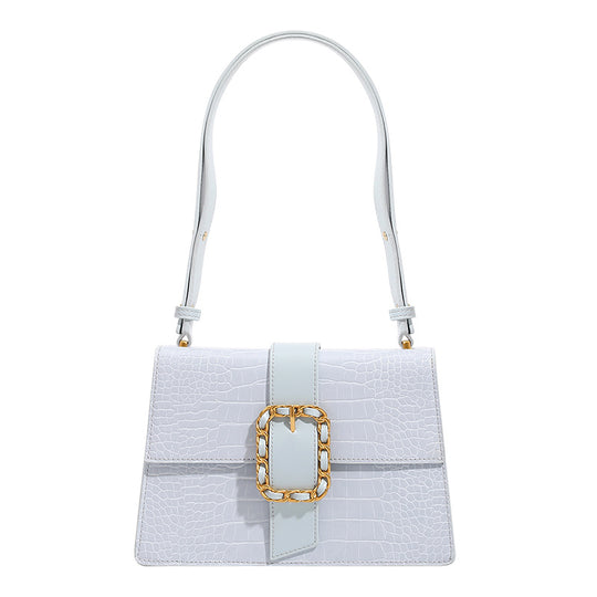 Damen Handtasche mit elegante Kroko-Optik und luxuriösem Kettenverschluss Nord Taschen