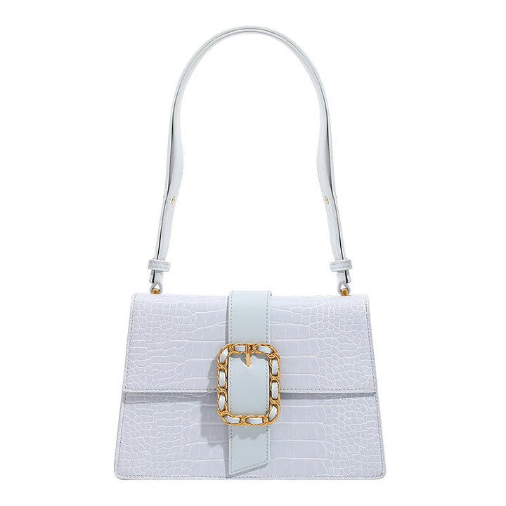 Damen Handtasche mit elegante Kroko-Optik und luxuriösem Kettenverschluss Nord Taschen