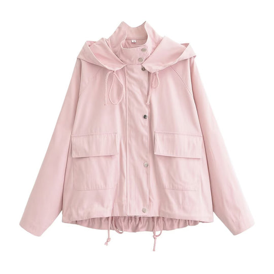 Damen Utility-Parka im Boxy-Schnitt mit Kapuze, Tunnelzug und aufgesetzten Klappentaschen Nord Taschen