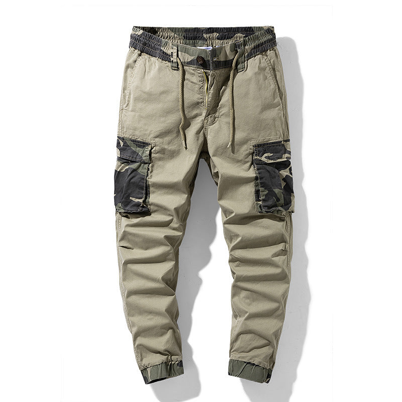 Herren Outdoor‑Cargohose im Joggerstil mit Camouflage‑Kontrast, ergonomischen Knieabnähern und elastischem Komfortbund Nord Taschen
